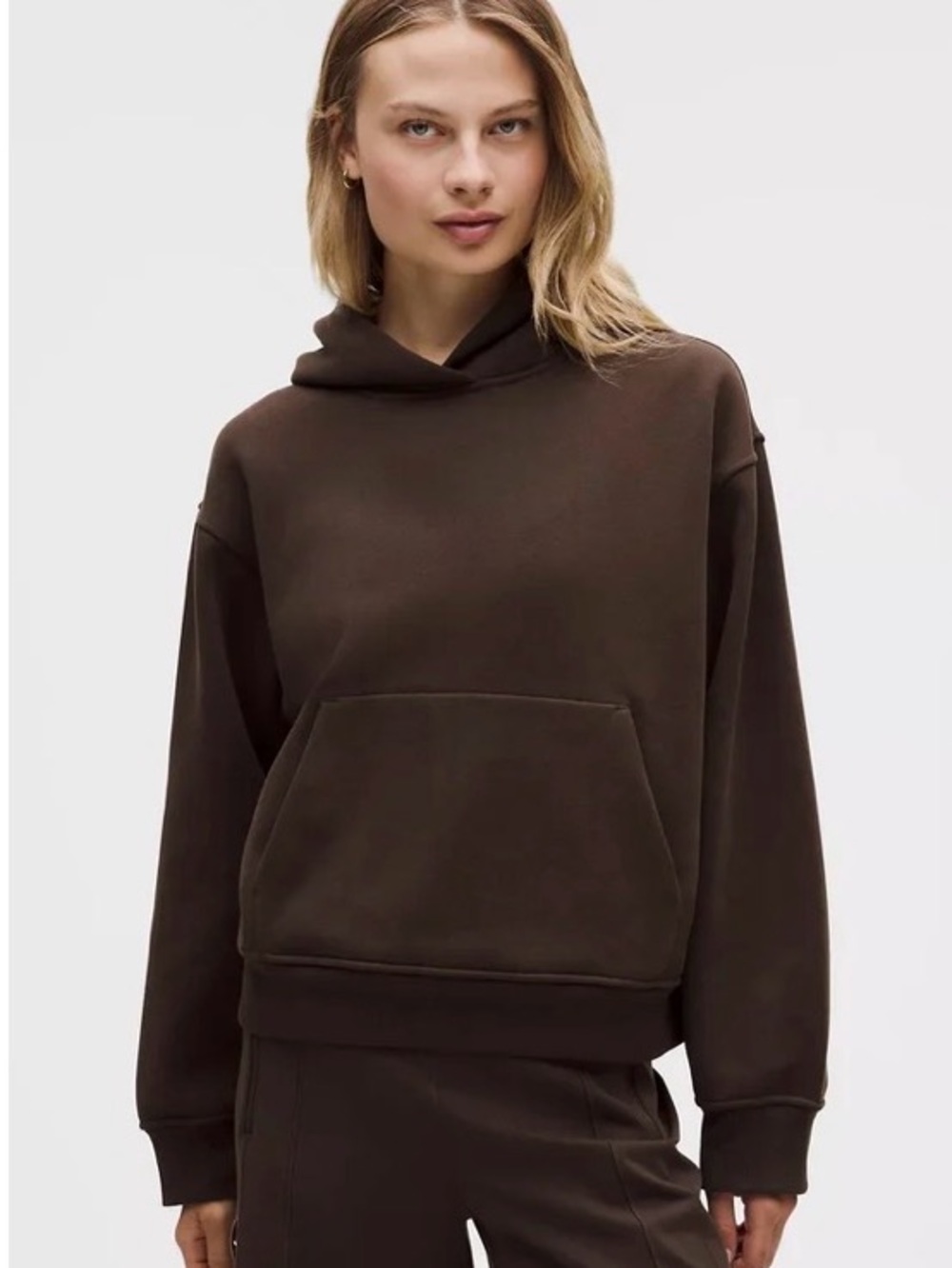 Lululemon Womens Steady State Oversized Hoodie Walnut Crunch Large